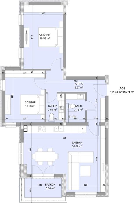 Тристаен апартамент , цена без аналог !!!