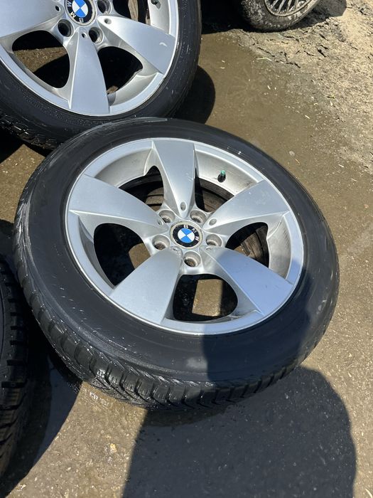 Jante roti style 138 BMW Seria 5 E60 E61 225/50 R17 ET20 7.5J cauciucuri In stare buna M+S jante roti BMW Seria 3 E90 E91 E92 320d R17 525d 530d 535d
