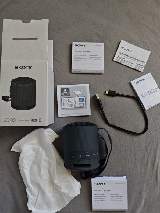 Портативна колонка Sony - SRS-XB100, черна