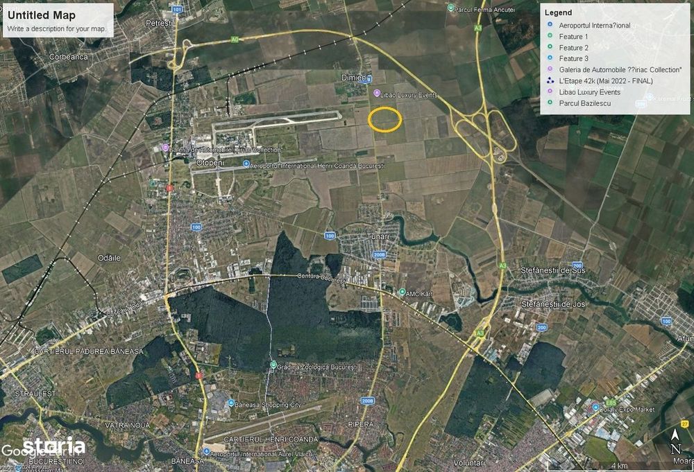 Teren intravilan Otopeni - Tunari 33.200 mp