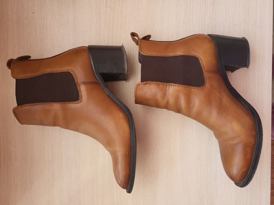 Дамски боти, естествена кожа, 39