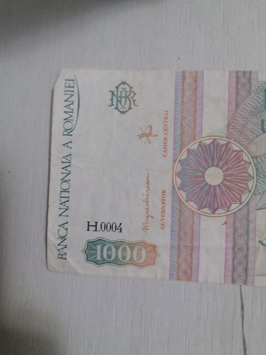 Vând bagnotă românească 1000 lei septembrie 1991 in stare bună