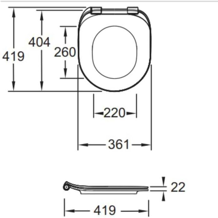 Капак за тоалетна тънък модел с плавно затваряне Jacob Delafon