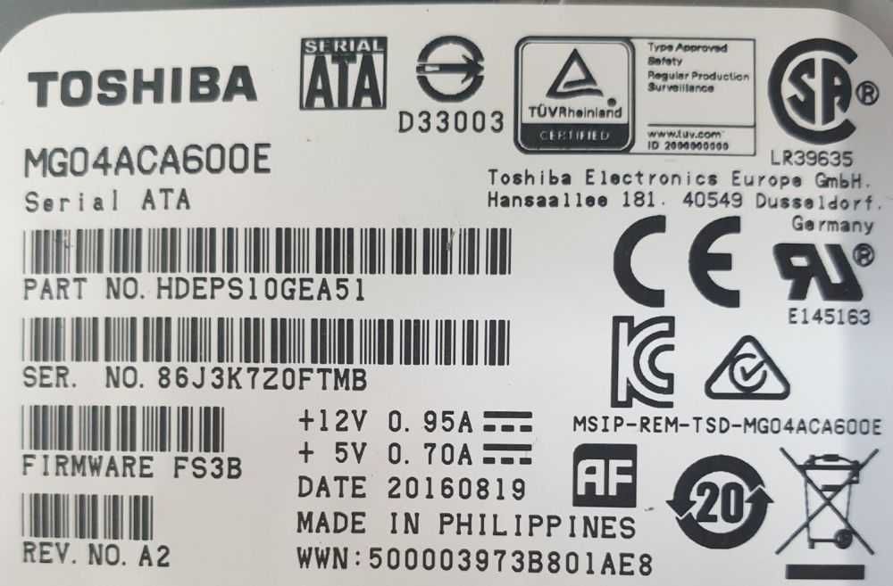 Hard disk 6 TB SATA PC desktop