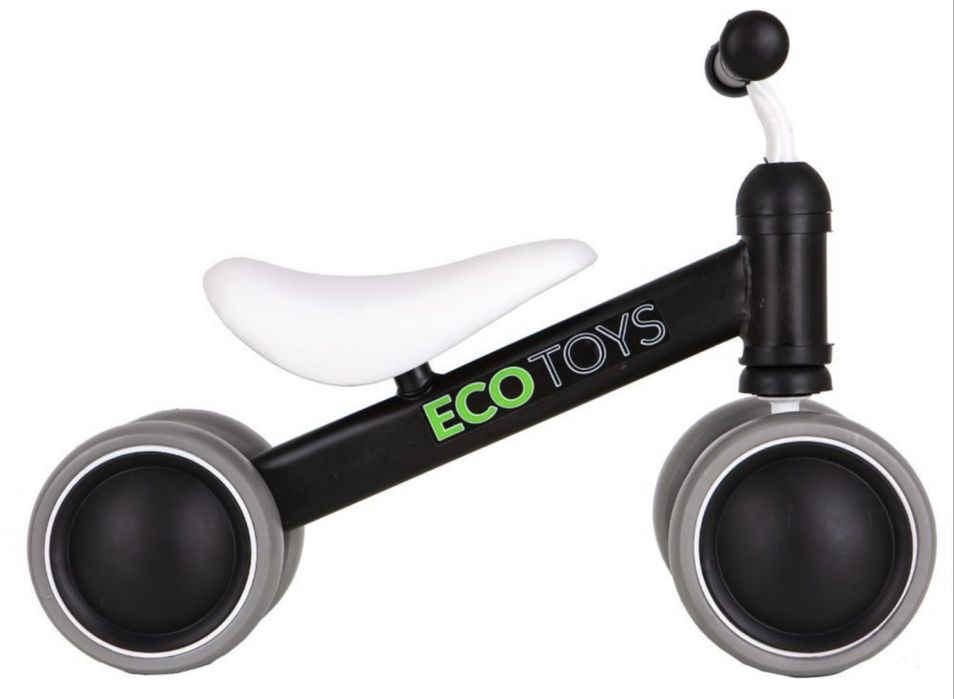 Детско колело за баланс бяло и черно