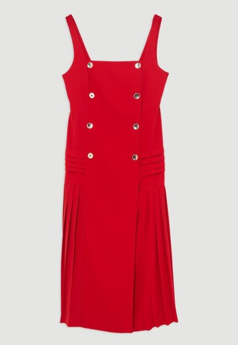 Karen Millen нова миди червена рокля UK10 ЕU38 S/M
