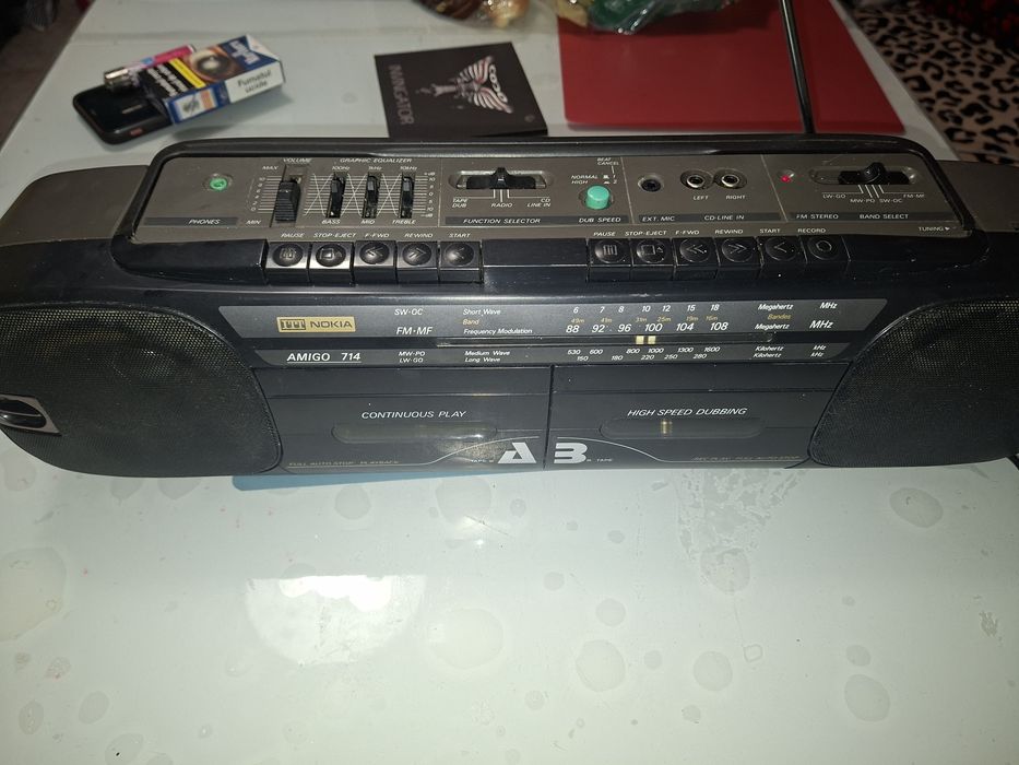 ITT Nokia Amigo 714, Radiocasetofon de colecție, dublu deck, egalizator, radio 4 benzi