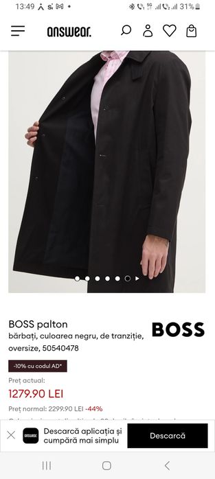 Palton bărbați Hugo Boss
