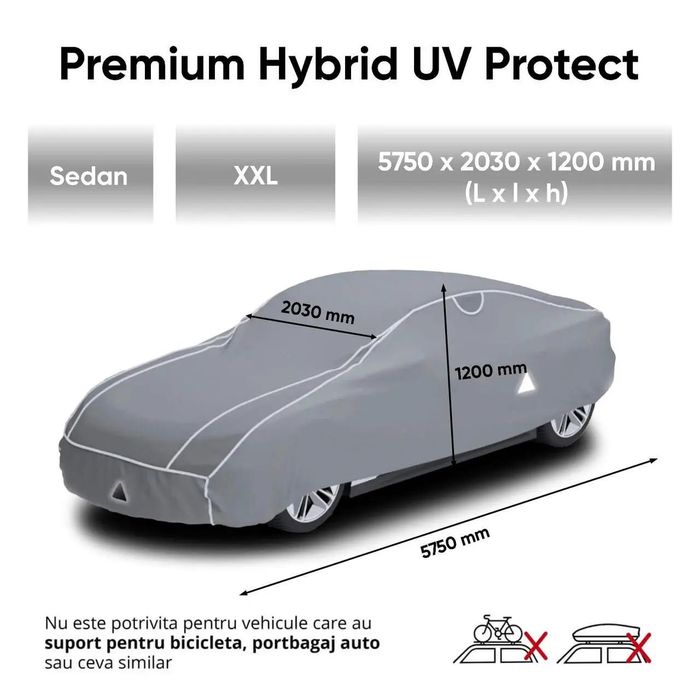 Walser prelata auto antigrindina XXL Premium Hybrid UV Protect 8 mm