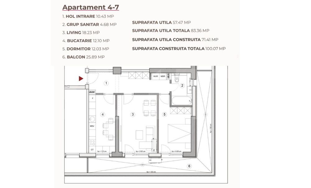 Apartament 2 camere, 82.92 mp, ansamblu 0% Comision Achizitie, Calea S — fotografia 1