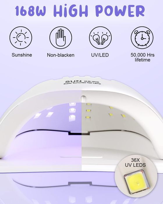 Lampă UV Cheerhom pentru unghii cu gel 60 W, uscător de unghii