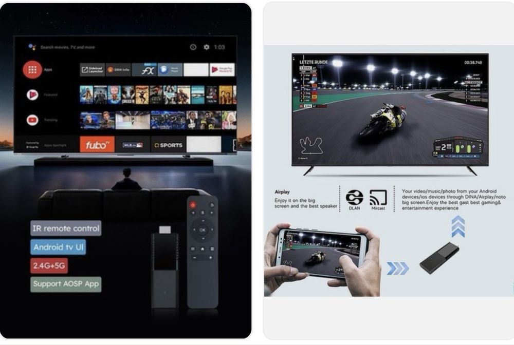 4K TV Stick Android Streaming Media Player с вграден Chromecast и WiFi