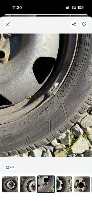 Roti de iarna, jante tabla si cauciucuri 215/60/17 C Vw T6, T5