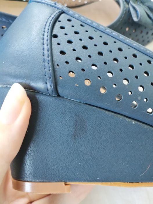Pantofi bleumarin mărimea 38 Polly Kane cu talpă ortopedică