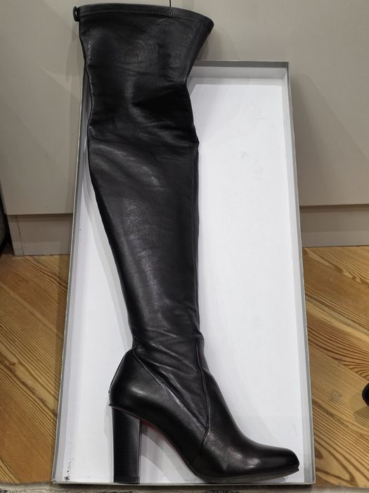 Сапоги Италия ,длинные ,кожа.