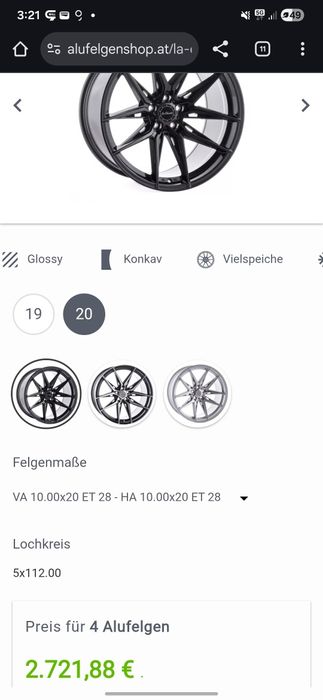 Jante cu avelope 265 30 r20