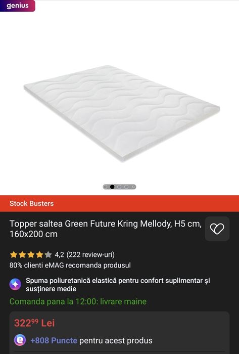 Saltea ortopedica+ Topper