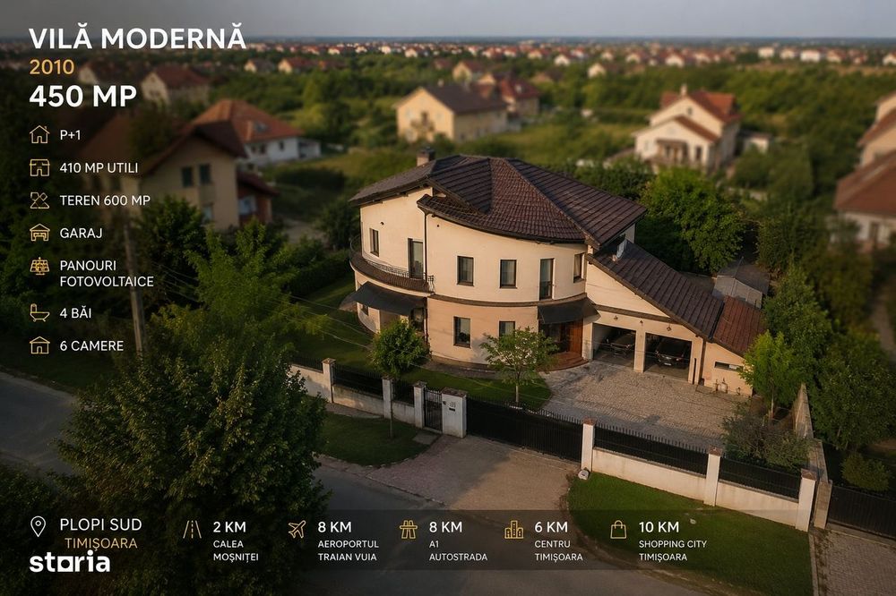 Timisoara, Calea Mosnitei, Vila Noua 450 mp, Zona Kuncz / Plopi.