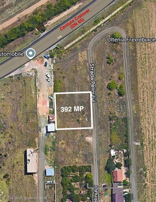 Vând teren Bariera Vâlcii 392 MP lângă Centura Craiovei