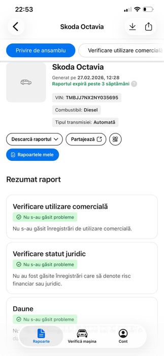 Skoda octavia 2.0 dsg  2022 , 155.000 km Head-up Memory Masaj Camera