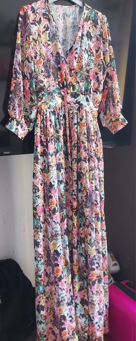 Rochie deosebita, vaporoasa, înflorata, lunga/evenimente mas.XS/ S mic