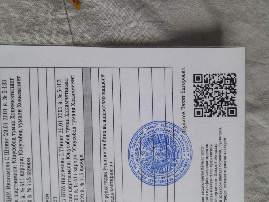 Yunusobod rayon uy sotiladi