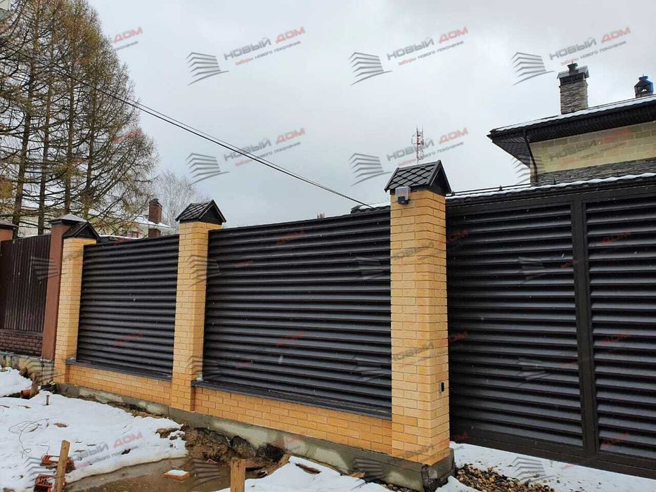 Забор жалюзи горизонтальный