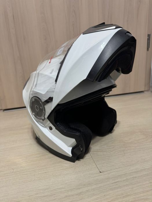 Casca moto atv flip-up FGN alb/negru lucios S M L XL XXL