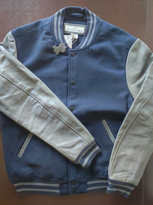 H&M - Geacă (piele naturală & fetru lână) căptuşită, măr. M/50, talie = 105-110 cm., NOUA, etichetă