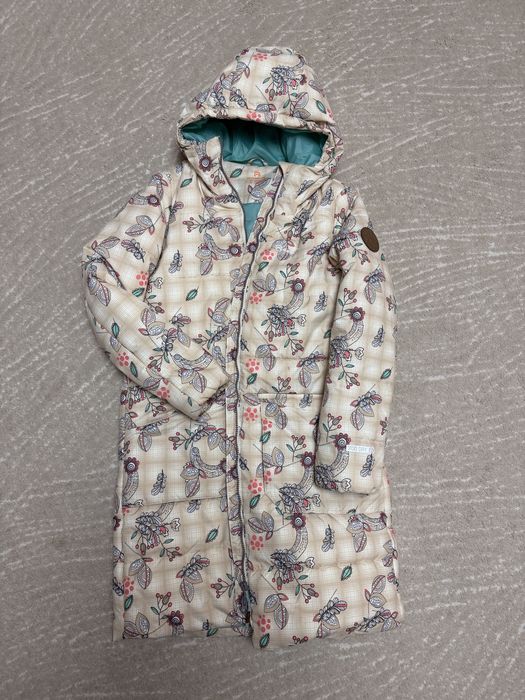 Куртка длинная зимняя на синтепоне для девочки