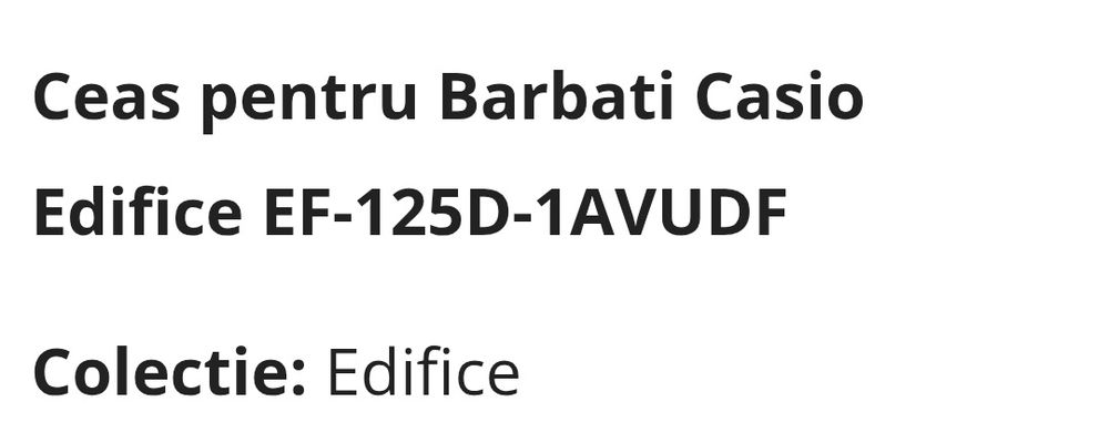 Ceas Casio Edifice