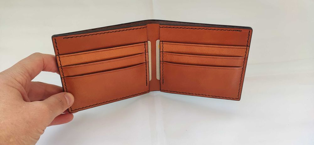 Ръчно изработени минималистични кожени портфейли за мъже - бифолди