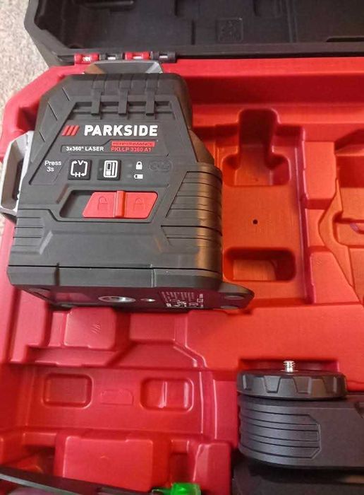 3x360 Parkside Performance Лазерен Нивелир Парксайд Пърформанс Лъч