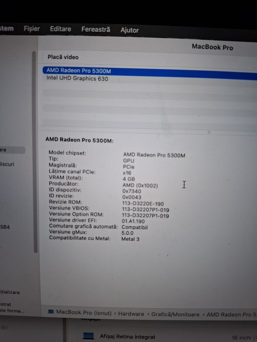 Macbook 2019 i9 impecabil