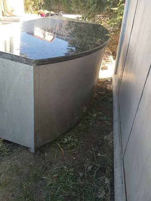 masa mese de inox cu blat de granit pizza  chiuveta inox