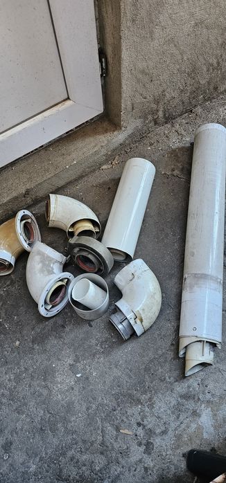 Coș, coturi și prelungire centrală termică