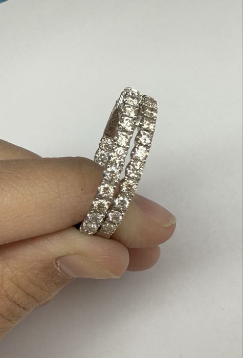 Серьги конго с бриллиантами