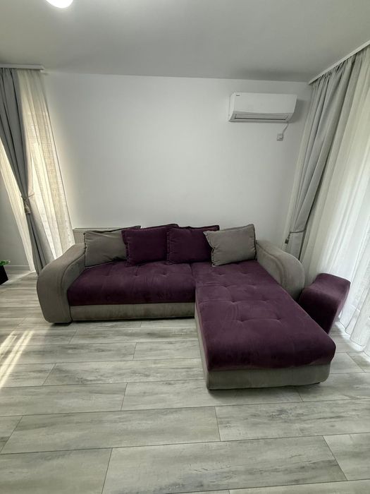 Vând canapea cu șezlong Monza Euromobila cu 2 spații de depozitare