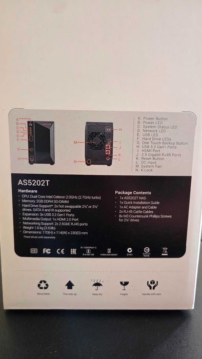 Сторидж Asustor AS5202T NAS