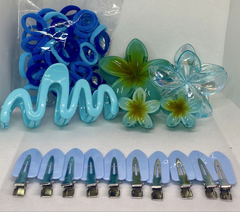 Set cadou 65 piese accesorii păr – Elastice & Clame Trendy!