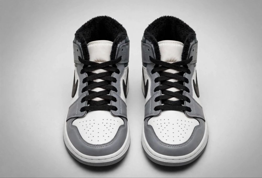 Кросовки Nike серо белые