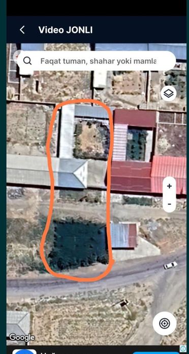 Uchastka sotiladi  6 sotix+ 4sotix bogʻi (yoʻl yuzida)Navoiyda