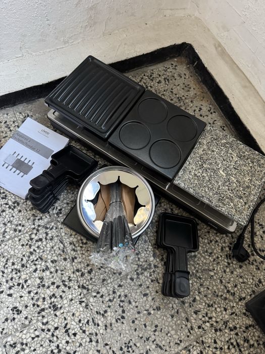 Електрическа Раклет Грил Скара Livoo Fondue Raclette DOC234 1650W 3в1