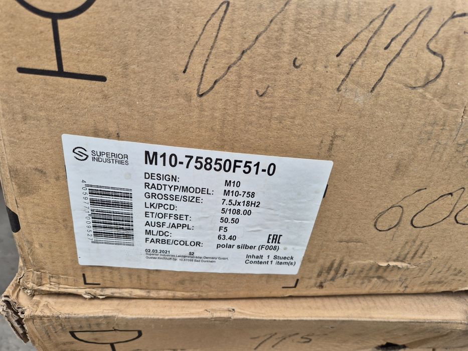 Джанти Uniwheels 18цола , 5х108 , 7.5j ,et50.5 , Ford  Volvo Jaguar