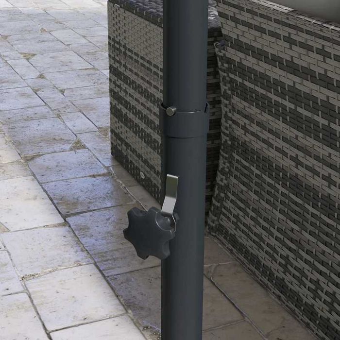 Конзолен чадър Outsunny Ø3 м, накланящ се, въртящ се, ръчна манивела