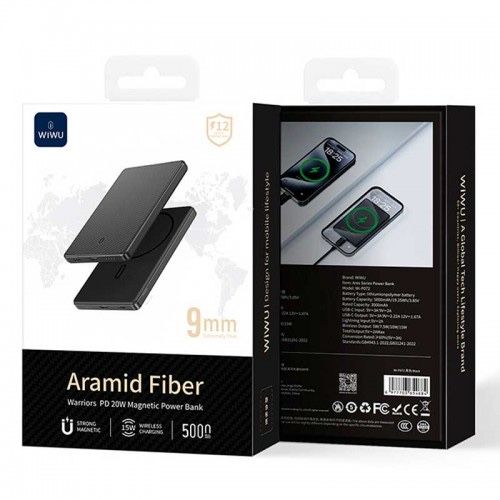 WiWU Aramid Fiber Warriors 5000mAh Magsafe power Bank. Есть доставка