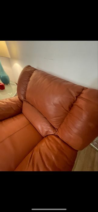 MOBEXPERT MOBILA set MANDY  canapea extensibila si 2 fotolii din piele