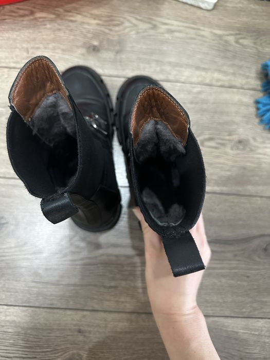 Зимние челси ботинки женские