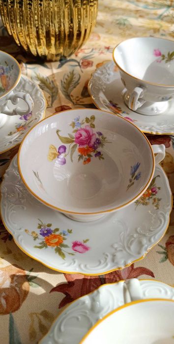 Редкость антик Фарфоровые чайные пары KPM Германия