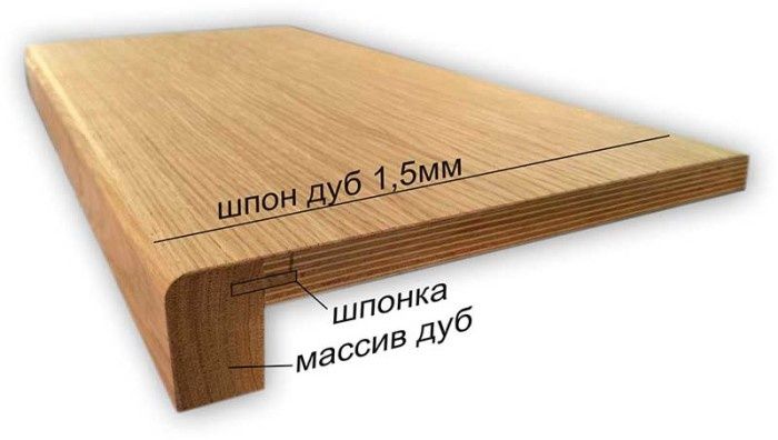 Лестница из дерева и дубовых инженерных панелей